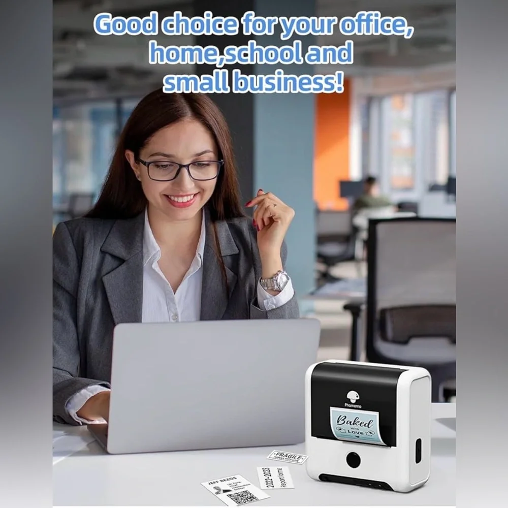 Phomemo M200 Thermal Printer Bluetooth POS Receipt Label Maker for Android & iOS